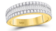Load image into Gallery viewer, 14K GOLD BAGUETTE DIAMOND FASHION ANNIVERSARY RING 1 CTTW